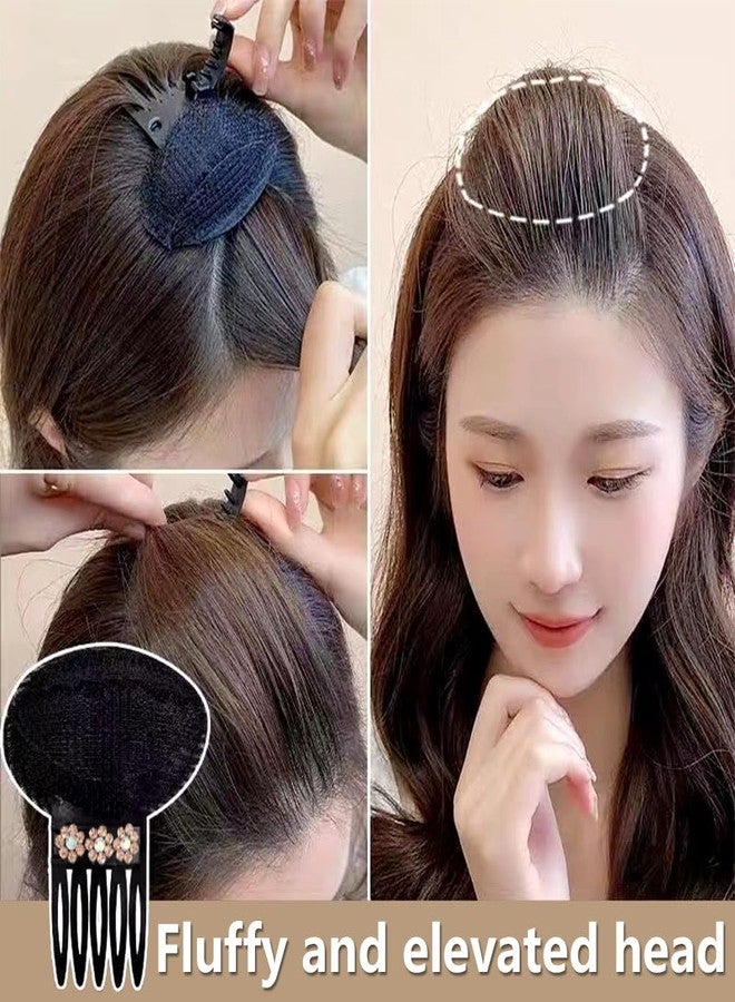 IPEWOEF 6Pcs Rhinestone Flower Hair Volumizing Clips with Sponge Inserts for Puffy, Voluminous Hairstyles | Invisible Hair Pads, Clips & Cushion Hairpins - Image 5